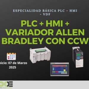 PLC + HMI + VARIADOR ALLEN BRADLEY CON CCW